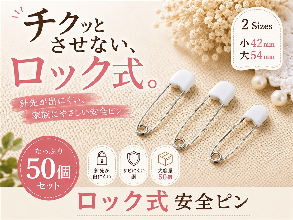 Yahoo!ランキング1位入賞】安全ピン ロックピン おしゃれ 家庭用 布団