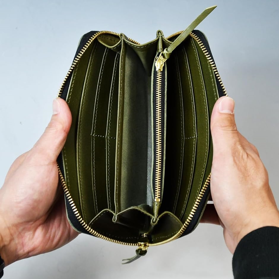 atelierCODEL 長財布 ラウンドファスナー 栃木レザー メンズ 本革 