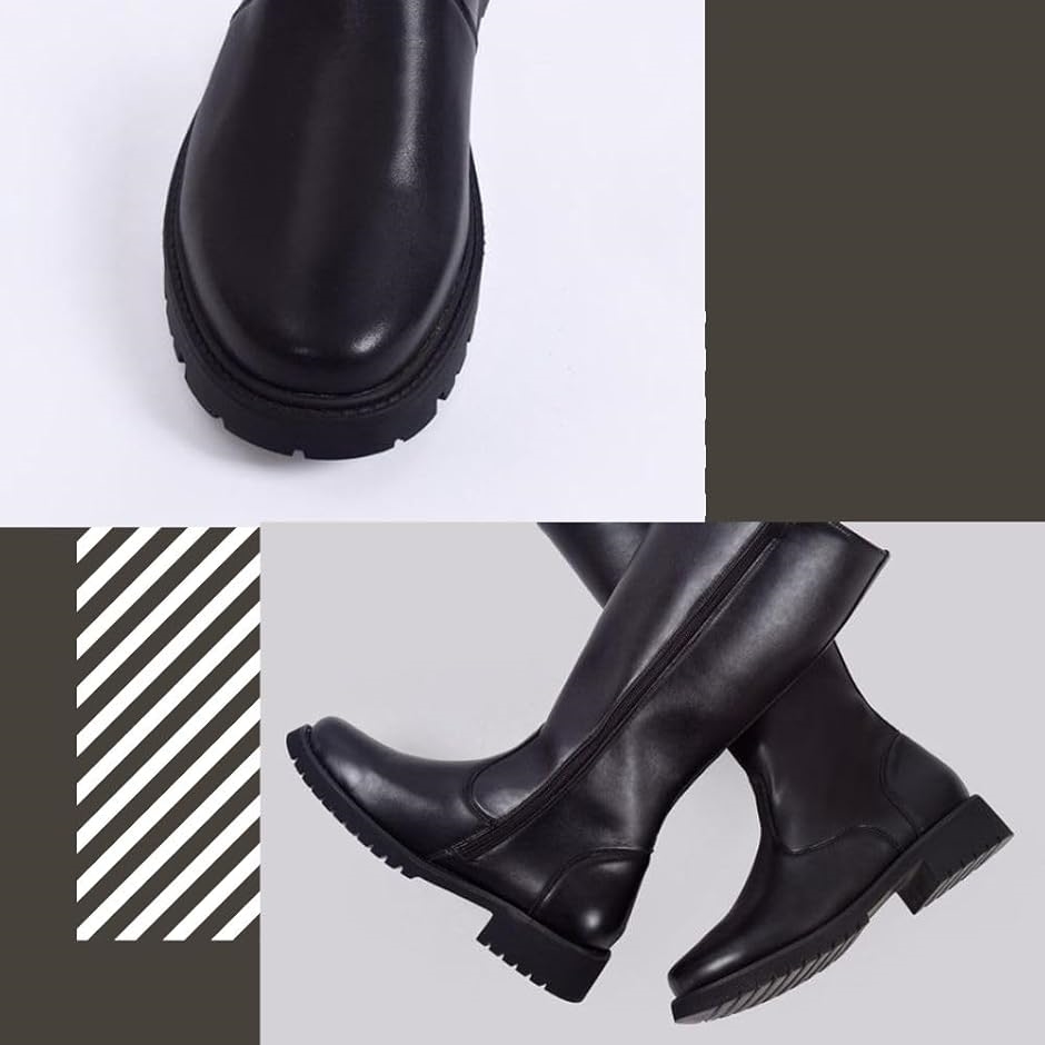 バイク ロング ブーツ メンズ レディース ライダー 特攻ブーツ 旧車 PU