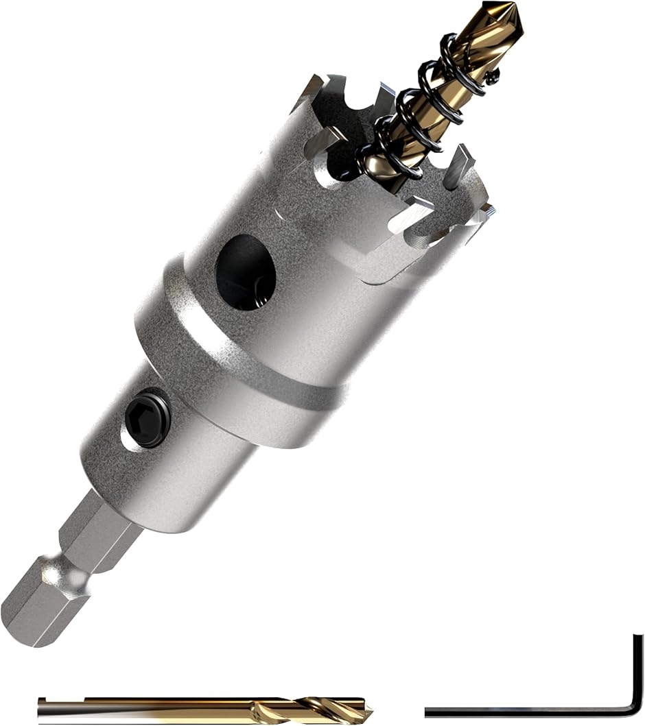 インパクトドライバー用超硬 ステンレス ホールソー 六角軸 6.35mm 鉄
