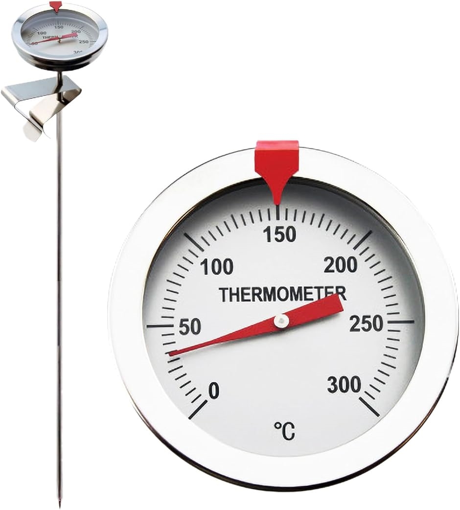 ステンレス調理用温度計 0℃〜200℃ Yahoo!ランキング1位入賞】温度計 調理用 油 アナログ ステンレス製