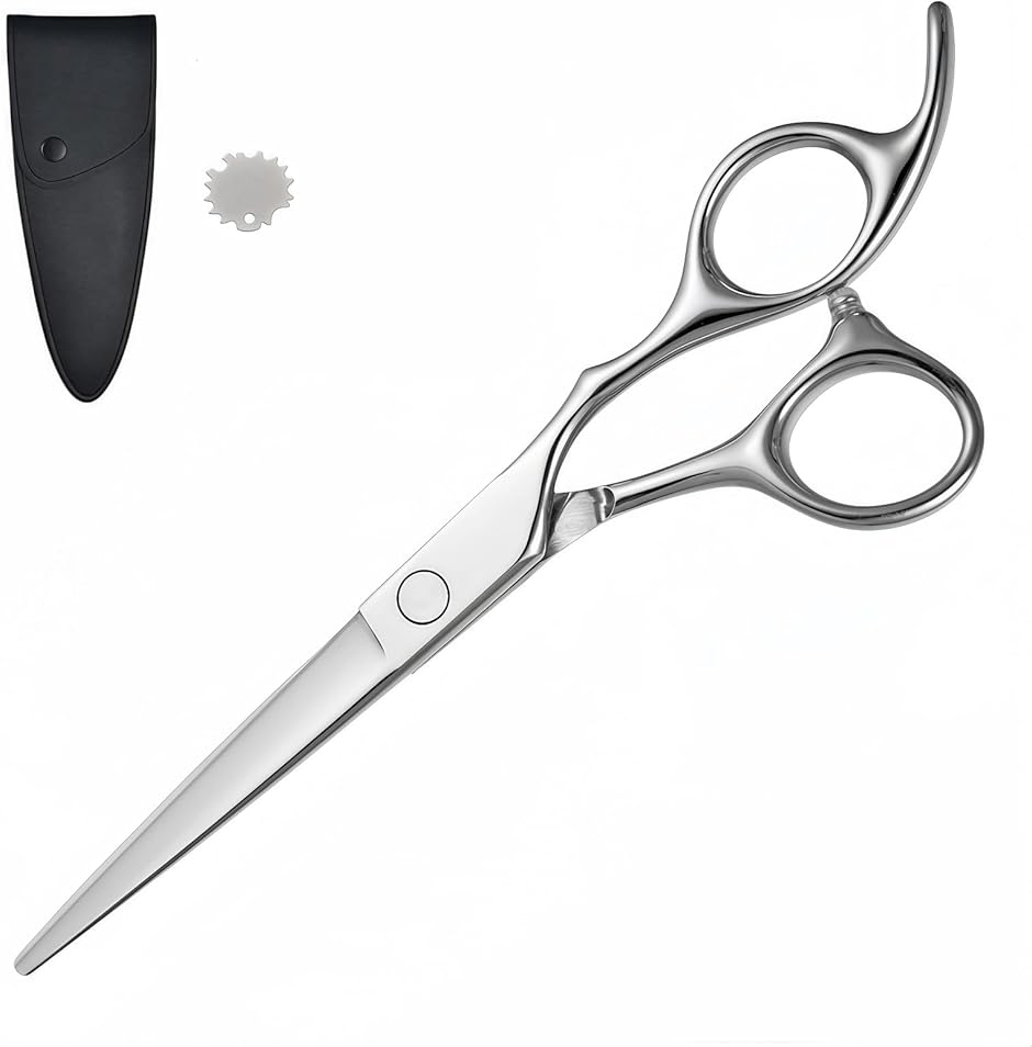 ステンレス製散髪用シザー 約15cm スキバサミ 15% プロ仕様 散髪用ハサミ 髪切り ヘアカットすきバサミ