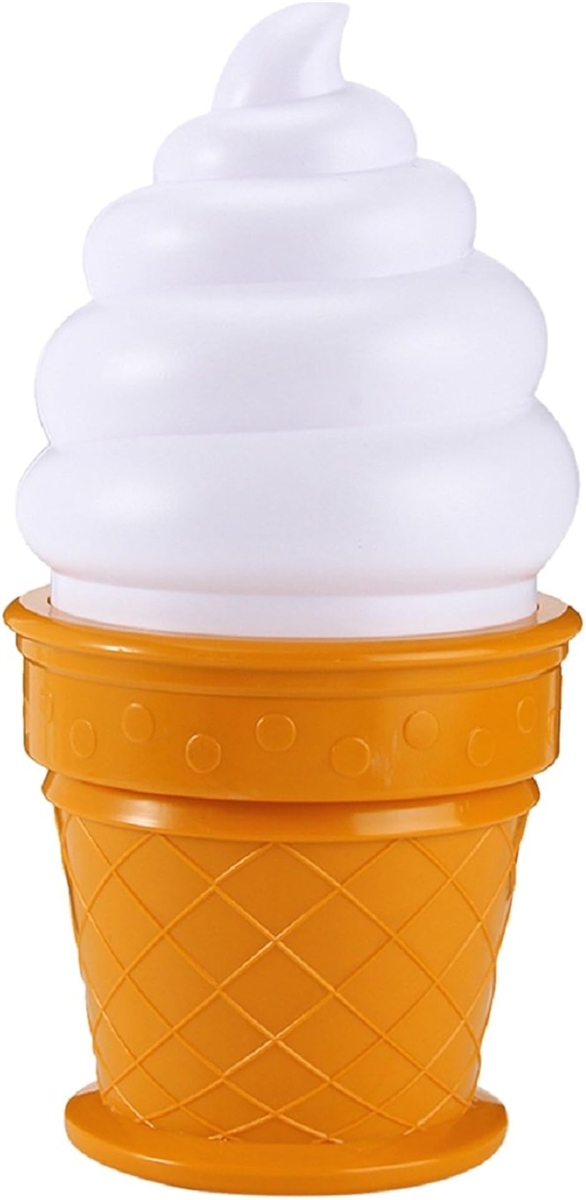 LED プッシュ ライト ソフトクリーム アイスクリーム スタンド ランプ ディスプレイ ベッド (ホワイト,  縦25cmx横13cm)
