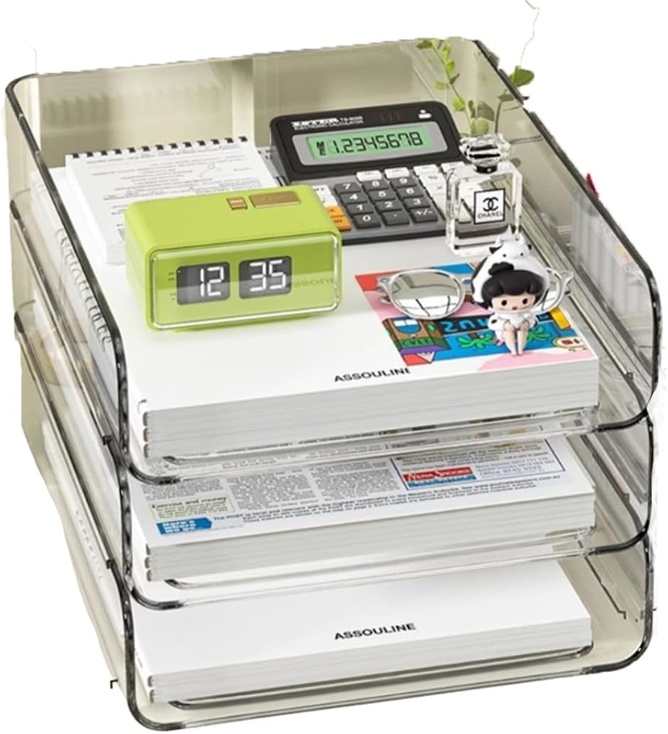 書類トレー A4 書類ケース レタートレー レターケース 書類整理(クリア)