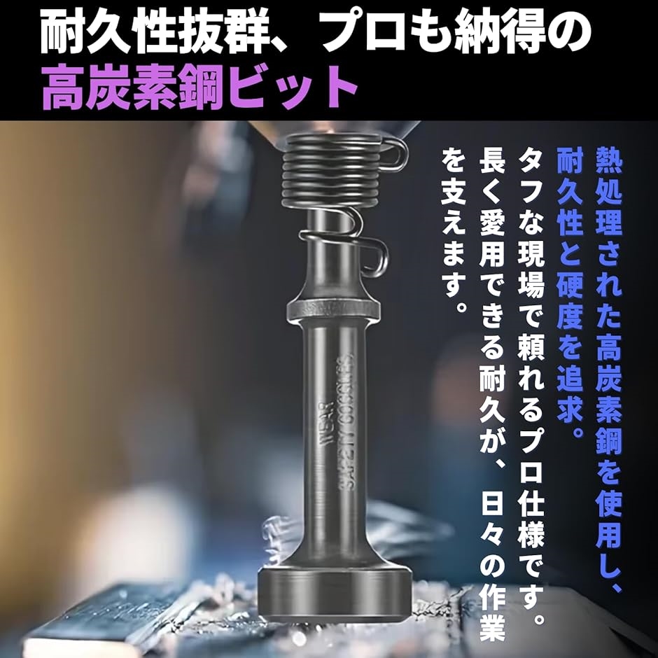 エアーハンマー チゼルセット エアハンマービット リベット 100mm 