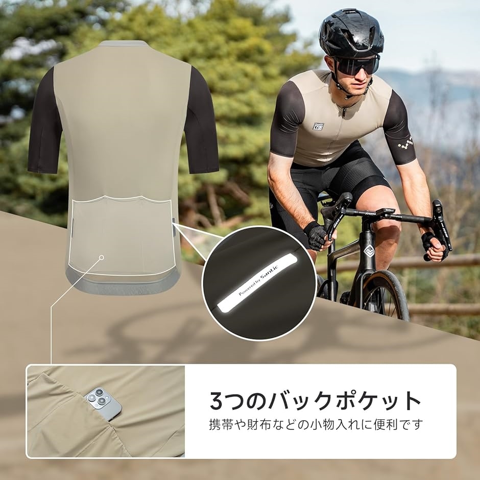 サイクルジャージ 半袖 サイクルウェア サイクリング 自転車 ロード