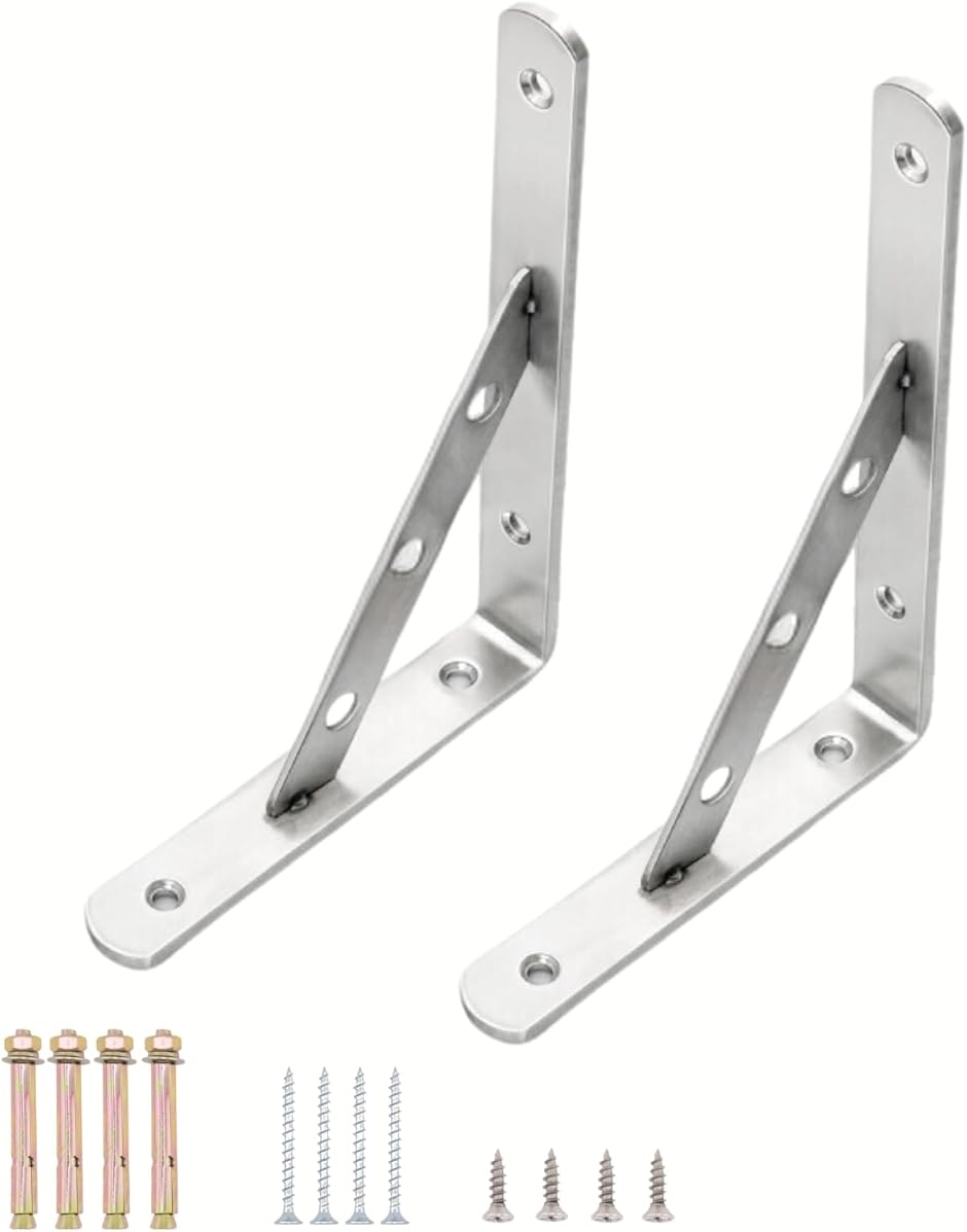 棚受け金具 L字 ステンレス DIY キッチン ガレージ L字アングル
