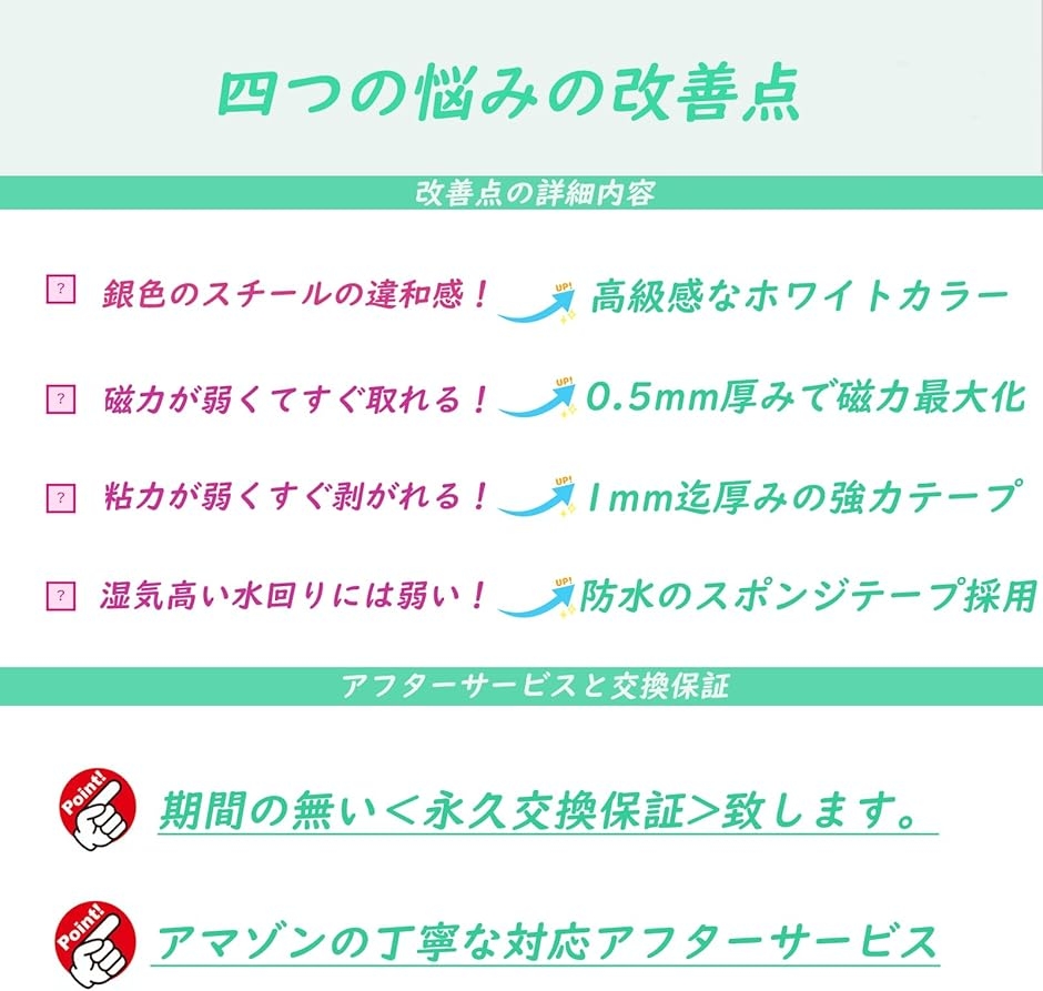 スチールプレート 白 マグネット用 マグネット...の詳細画像5
