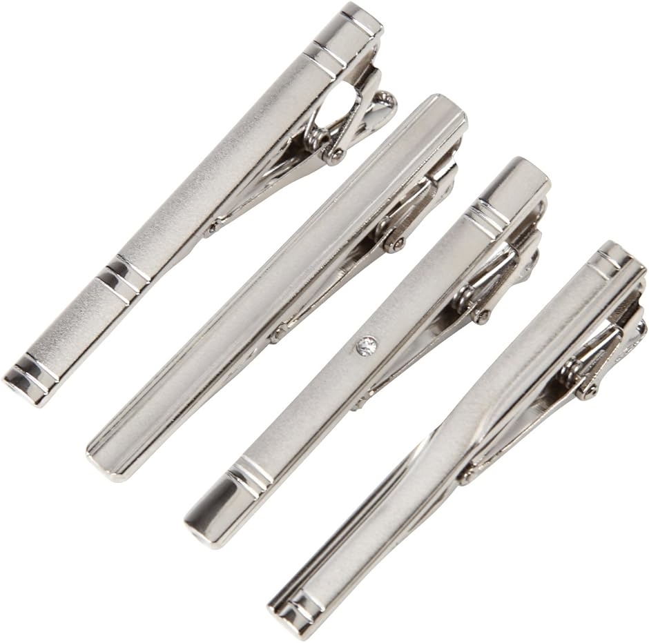 【Yahoo!ランキング1位入賞】タイピン タイタック メンズ ビジネス 4本セット (hセット)