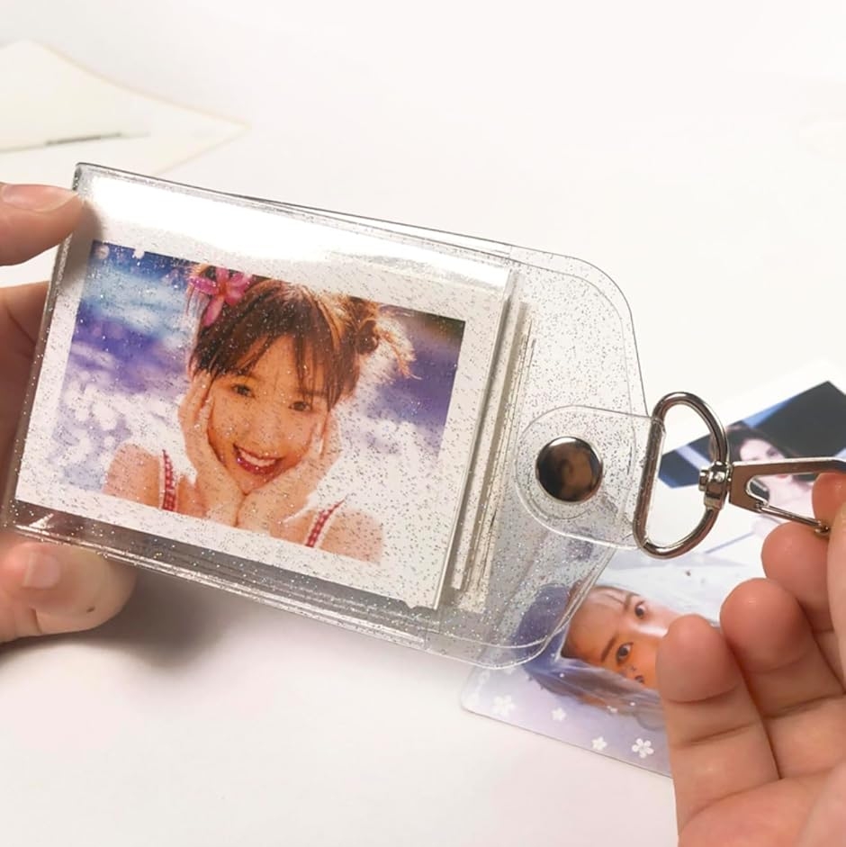 カスタムカードホルダー 4枚 ポケット トレカホルダー キーホルダー