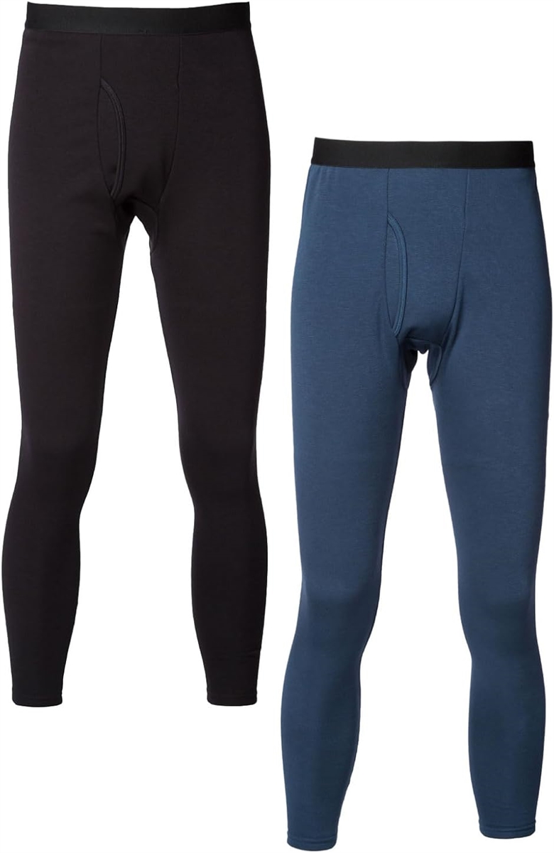 裏ボアタイツ ロングタイツ メンズ 秋冬 ストレッチ フルレングス フィット 保湿性 ウエストゴム 前開き(ブラック＋ネイビー,  L)