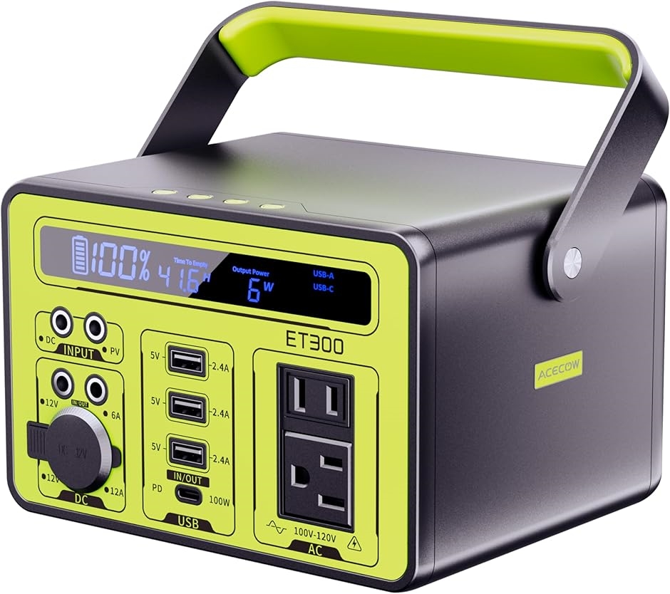 ポータブル電源 小型 大容量 ポータブルバッテリー 純正弦波 耐久金属