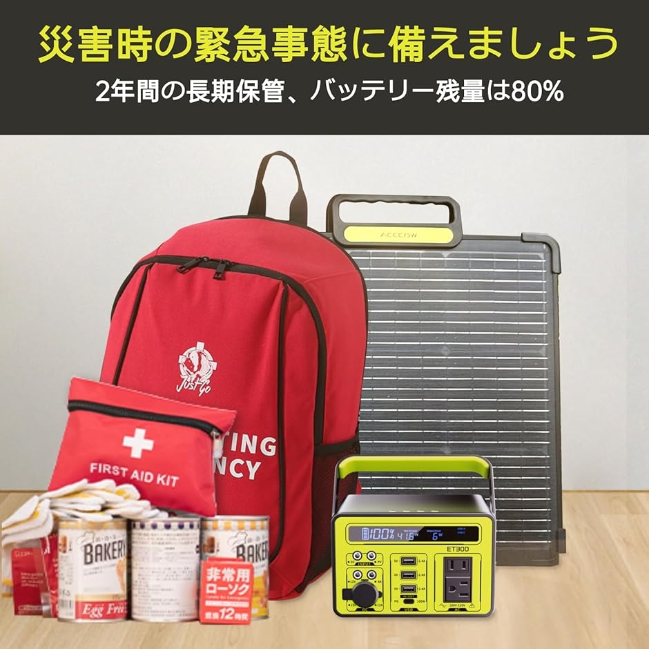 ポータブル電源 小型 大容量 ポータブルバッテリー 純正弦波 耐久金属