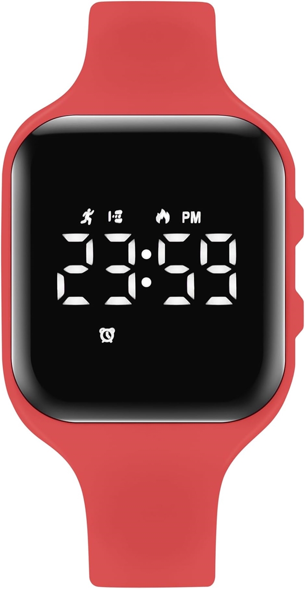 スマートウォッチ 5ATM防水 デジタル 腕時計 活動量計 キッズ 充電式