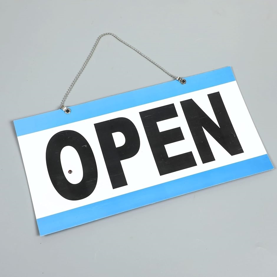 open / close 看板 OPEN CLOSED 看板 吊り下げ 両面プレート 木目調 オープン クローズ 札