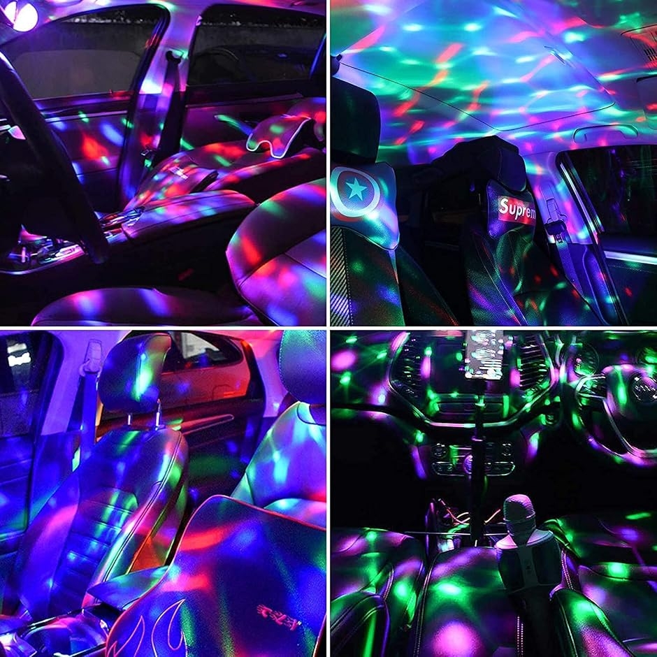 ミラーボール ディスコライト ステージライト LED ポータブル 7色