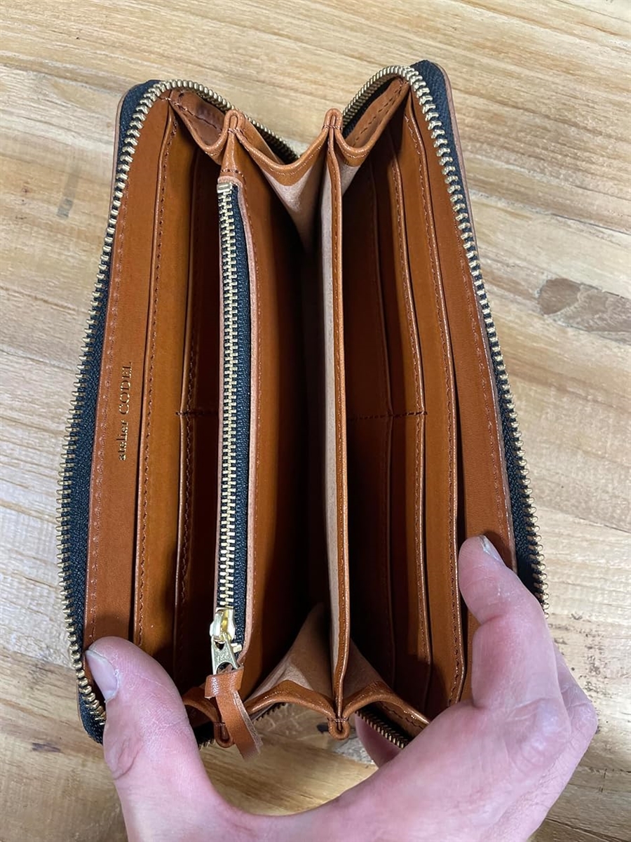 atelierCODEL 長財布 ラウンドファスナー 栃木レザー メンズ 本革(手