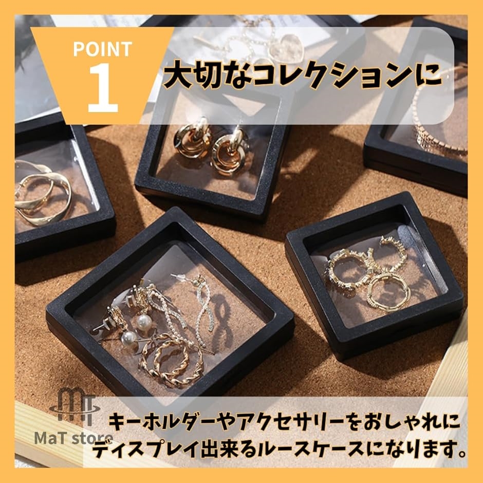 ルースケース メダルケース アクセサリー 透明フィルム 10個セット