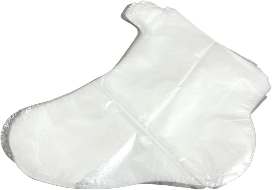 足元用 パック 100枚セット スキンケア セルフ クリーム お風呂上がり お手入れ かかと ガサつき シール付き(A)