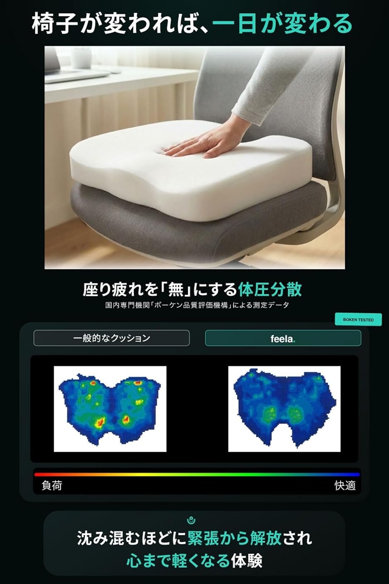 ドイツ医師推奨 整体エルゴ クッション 椅子 ...の詳細画像2