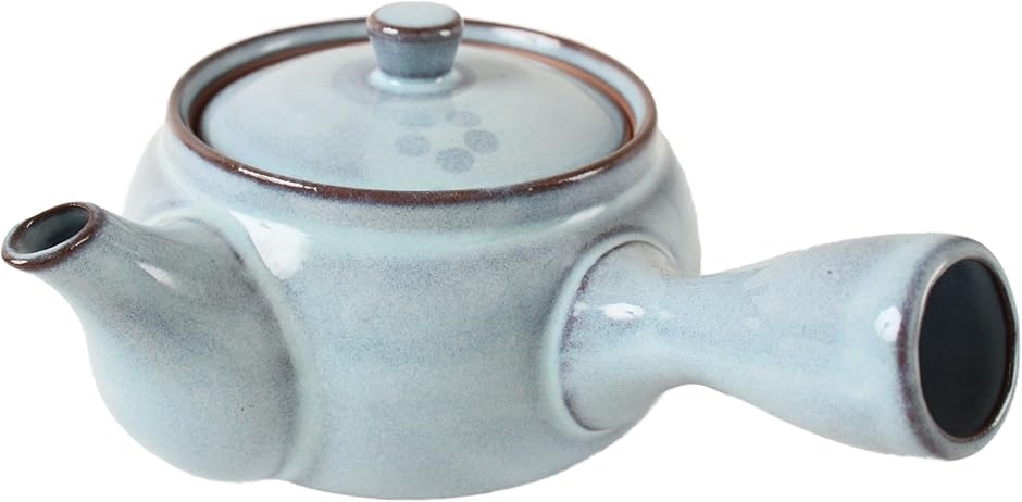 美濃焼 急須 ティーポット 花柄 水色 茶こし付き 320ml 日本製 SYK001