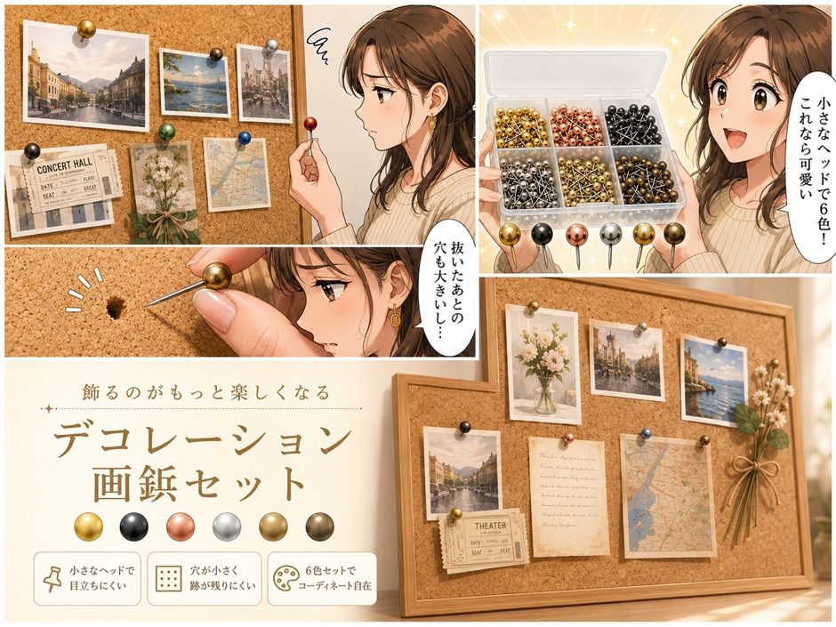 Yahoo!ランキング1位入賞】画鋲 押しピン かわいい アンティーク