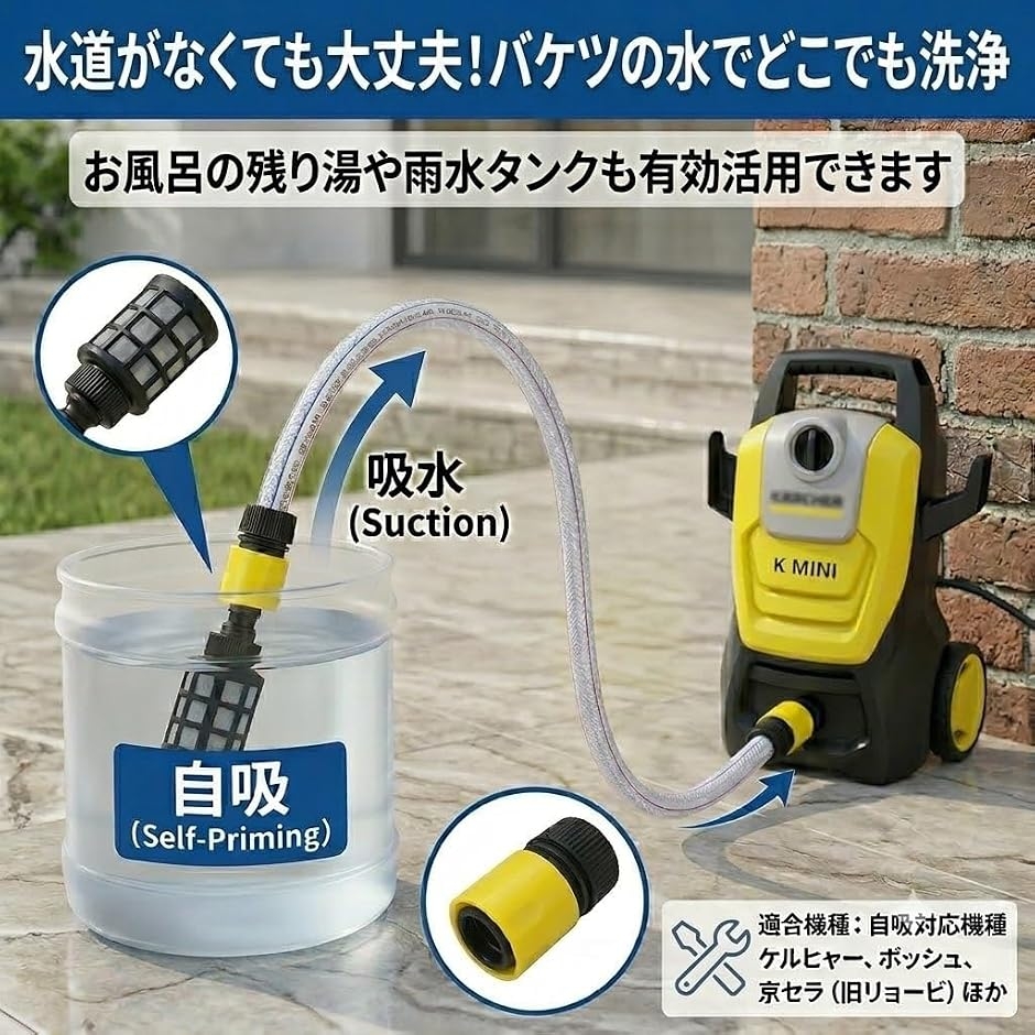 互換品】 ケルヒャー ボッシュ 京セラ 旧リョービ対応 高圧洗浄機 自吸