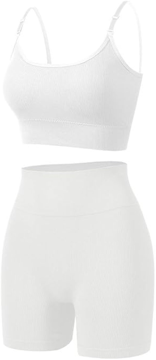 スポーツブラジャー ボクサーパンツセット ハイサポート 無地 カップ内臓 ノンワイヤー ナイトブラ MDM(ホワイト,  XL)