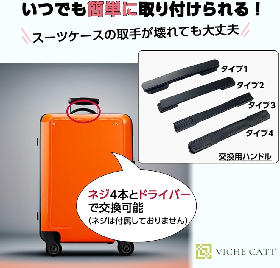 スーツケースハンドル 持ち手 取っ手 部品 交換用(タイプ1) : REAPRI
