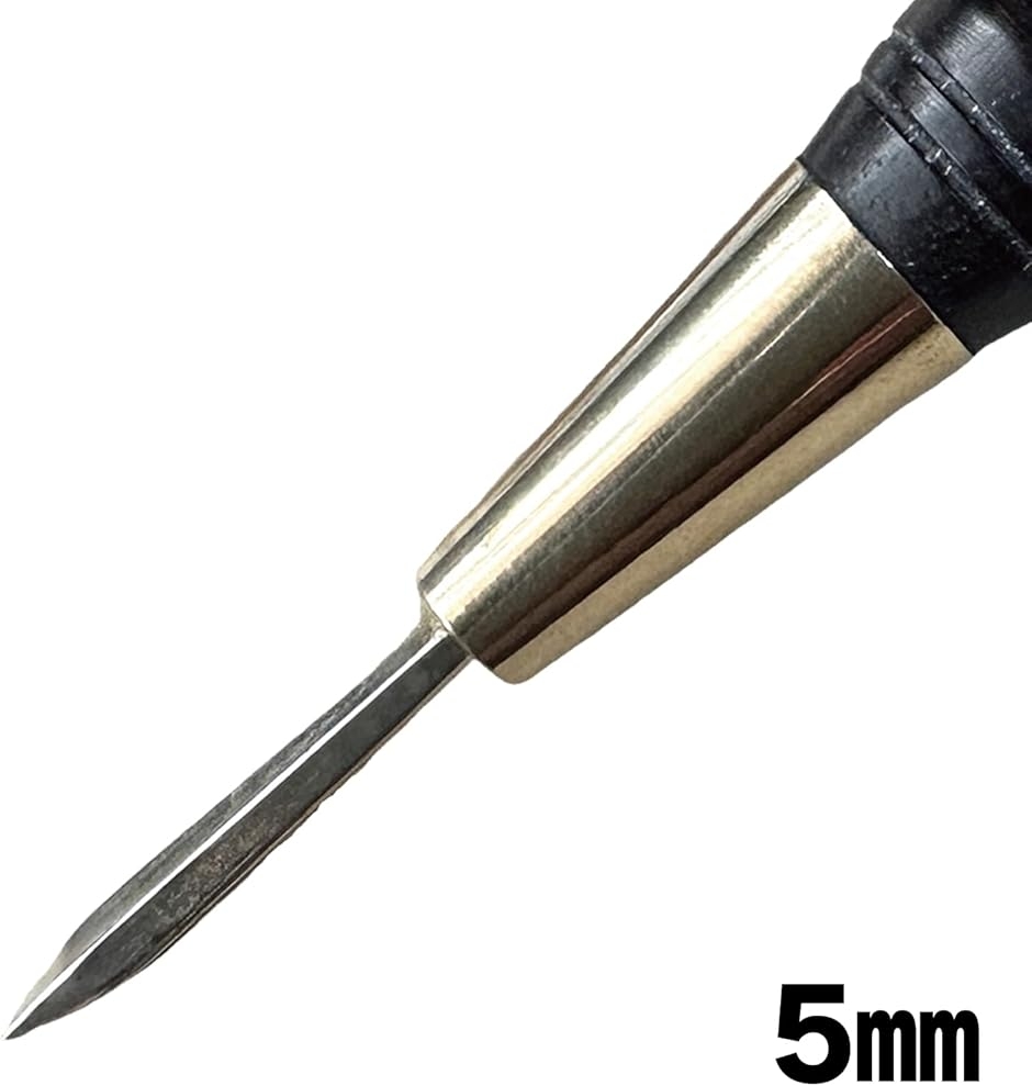 菱ギリ レザークラフト ツール 穴あけ 工具 檀木 菱錐 キリ a146 (5mm