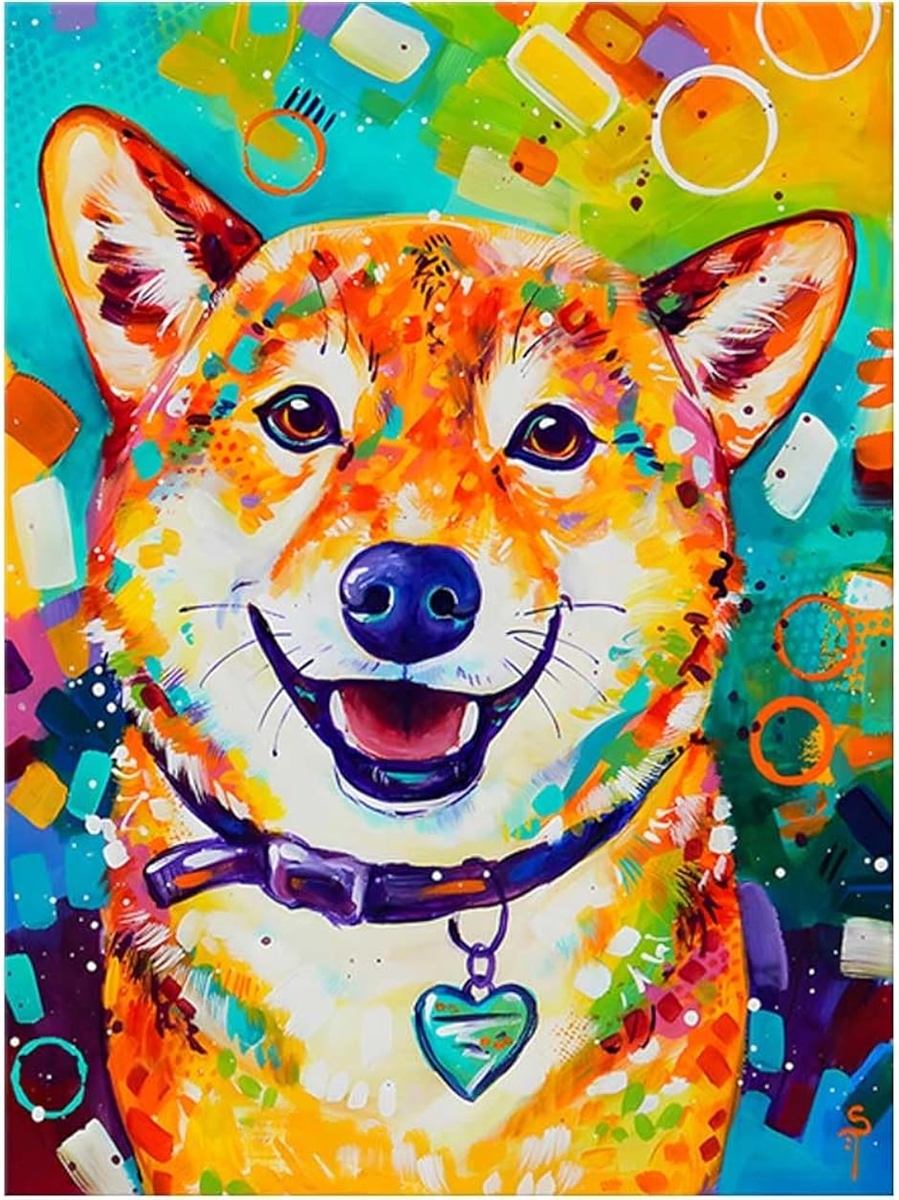 アートパネル 犬 柴犬 動物 W50cm H70cm アートフレーム 絵画