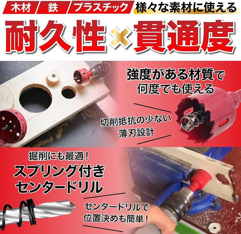 現役大工が推薦 バイメタル ホールソー ホルソー 増量 12本 セット 