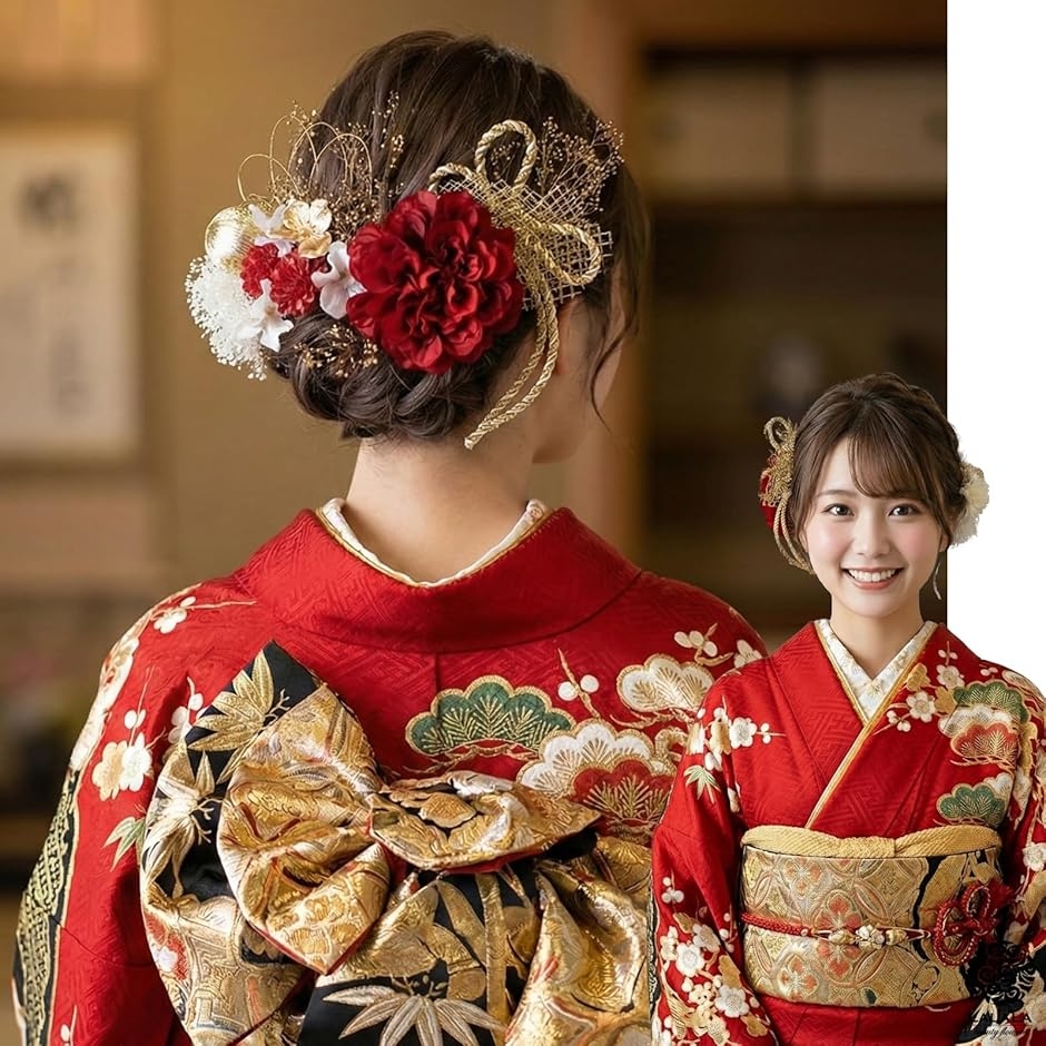 成人式・卒業式にぴったりの華やか髪飾り 和装小物 七五三 結婚式 入学