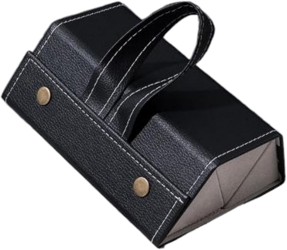 折り畳み式 メガネケース 3本収納 サングラスケース 眼鏡収納 壁掛け(ブラック)