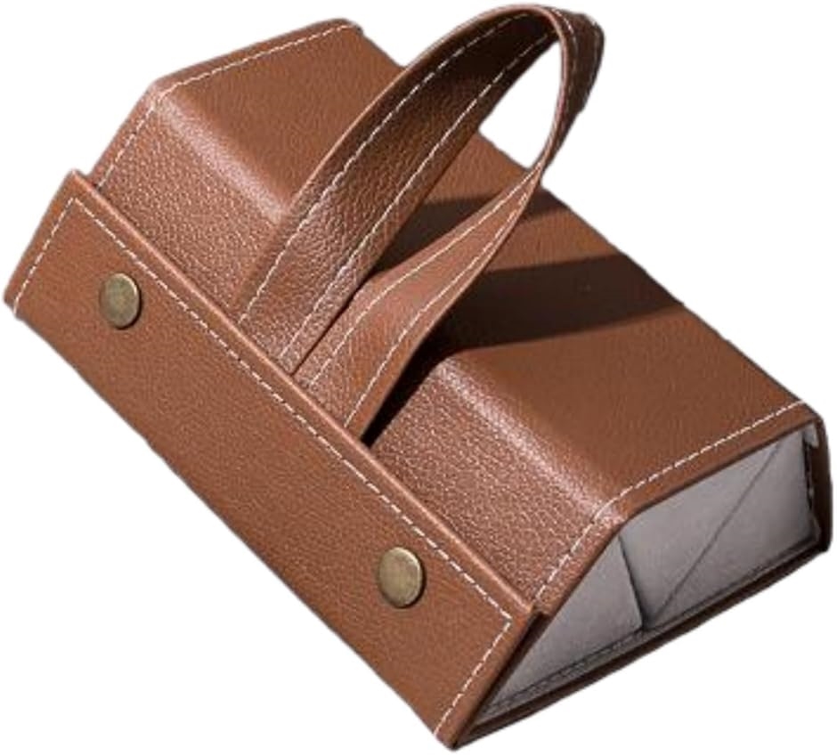 折り畳み式 メガネケース 3本収納 サングラスケース 眼鏡収納 壁掛け(ブラウン)