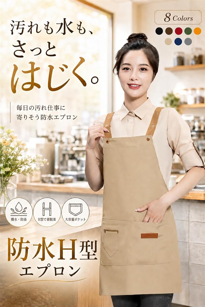 エプロン カフェエプロン おしゃれ かわいい ...の詳細画像2