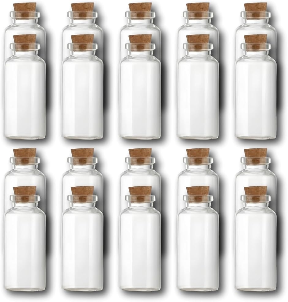 小瓶 コルク瓶 20本セット ミニボトル ガラス瓶 コルク栓付き 小物入れ