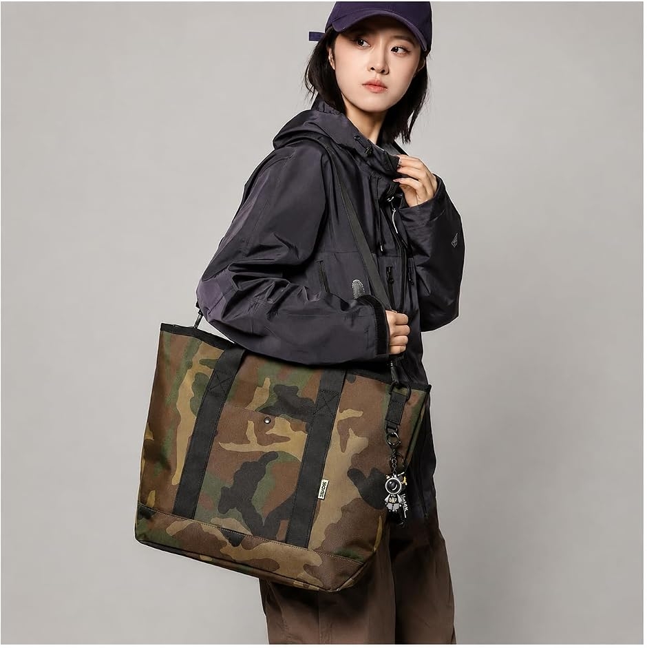 トートバッグ 迷彩 カモフラ柄 24L 大容量 2way ショルダー 撥水