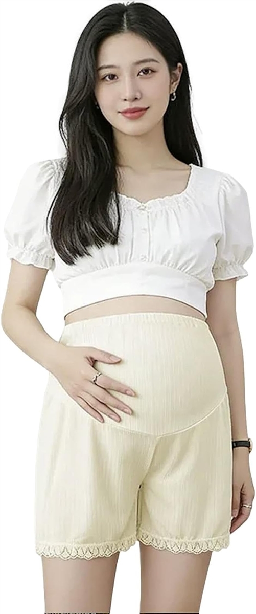 ペチパンツ マタニティ インナー ペチコート 妊婦下着 調整可能 部屋着 産前 産後 (アプリコットL,  M)