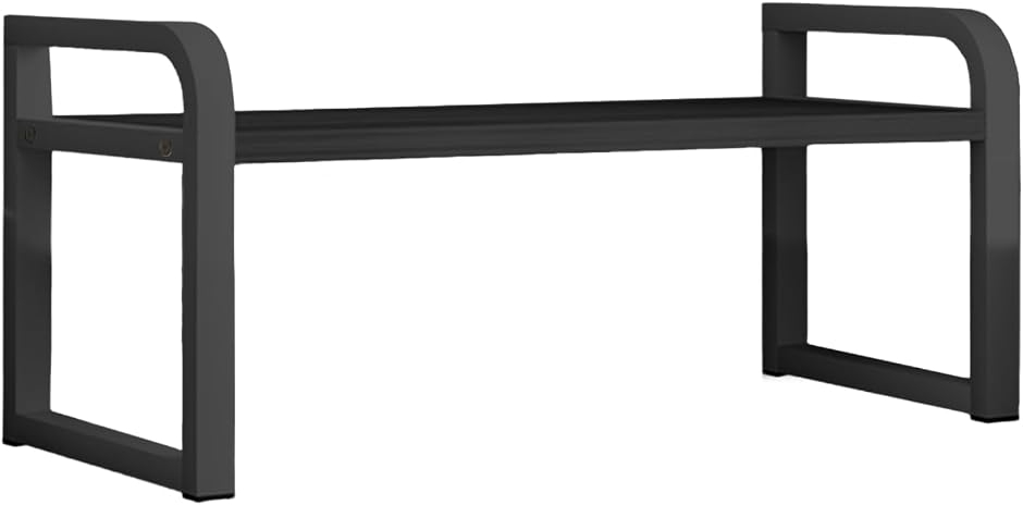 卓上ラック デスク キッチン 机上収納 MDM (ブラック,  30cm 1段 20奥行き x 30幅 x 21.5高さ cm)