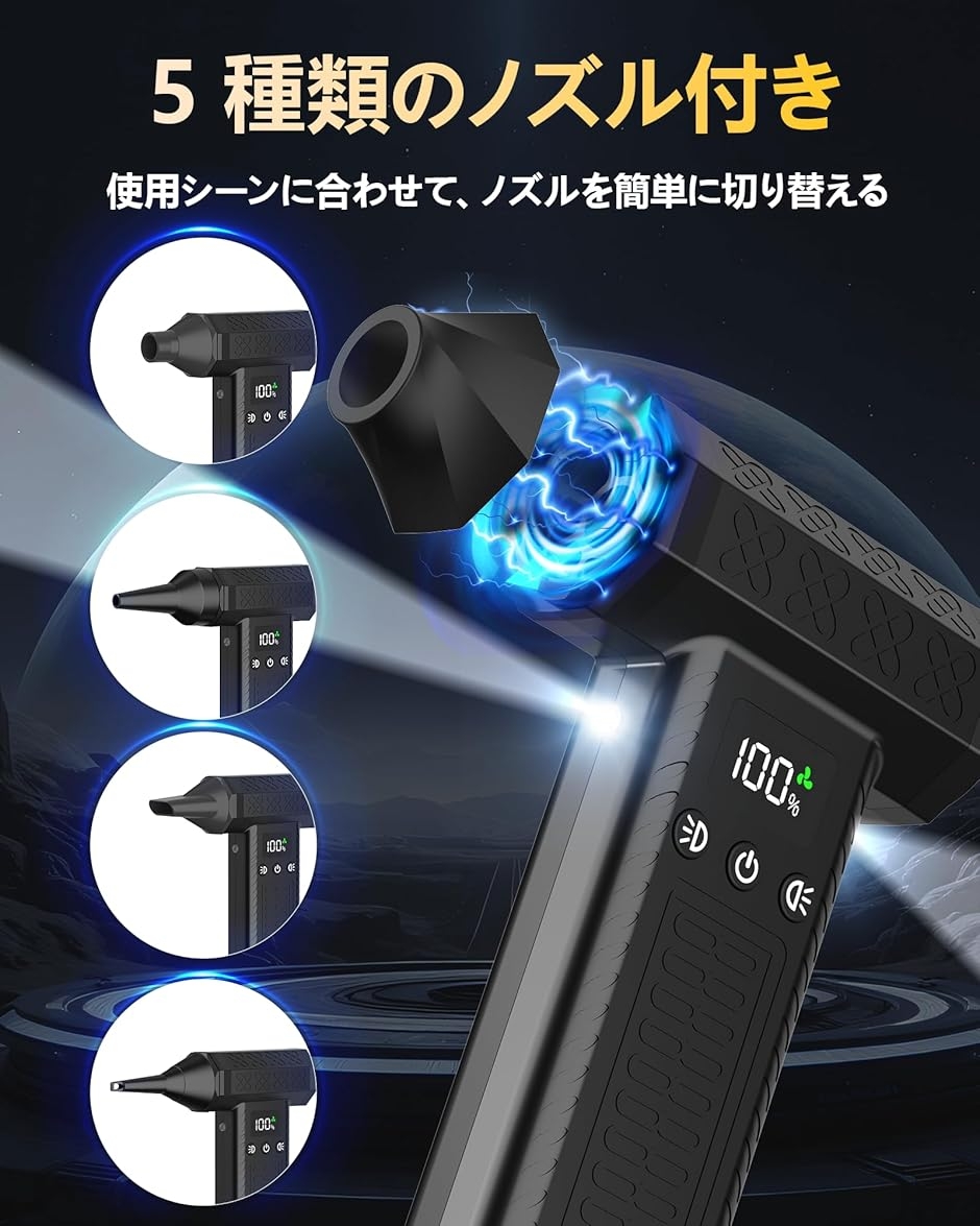 洗車 ブロワー 300000rpm電動エアダスター 最大風力120m/s 小型ミニ