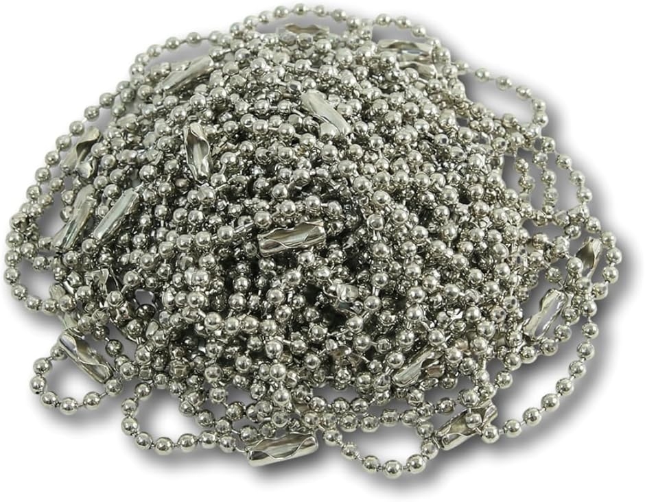 ボールチェーン キーホルダー 100本 (シルバー, 2.4mm) : REAPRI