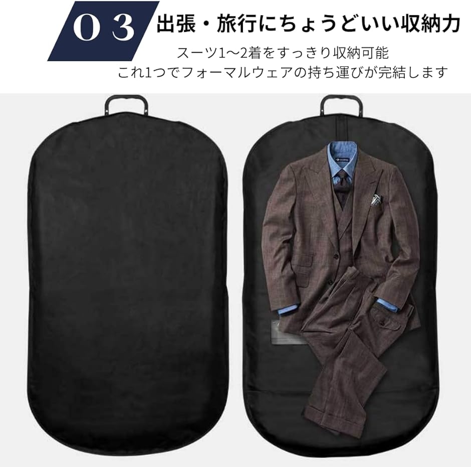 ガーメントバッグ スーツカバー コンパクト 洋...の詳細画像4