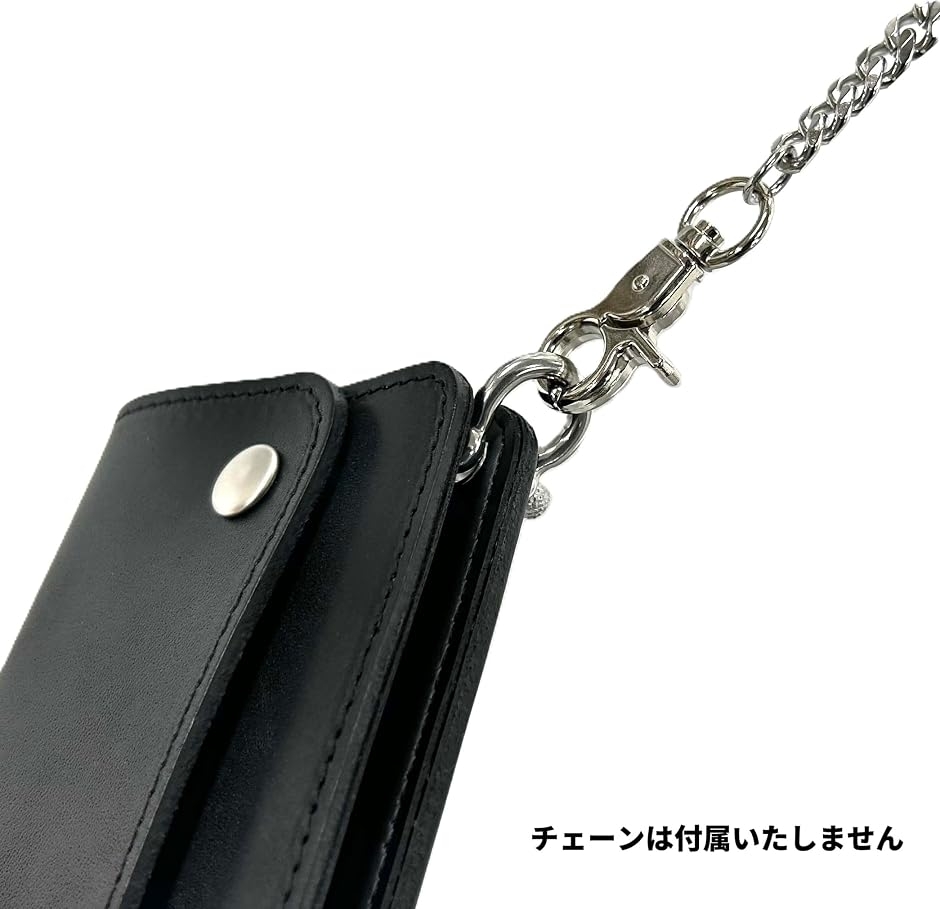 栃木レザー ミニトラッカーウォレット ハーフウォレット (ブラック金具