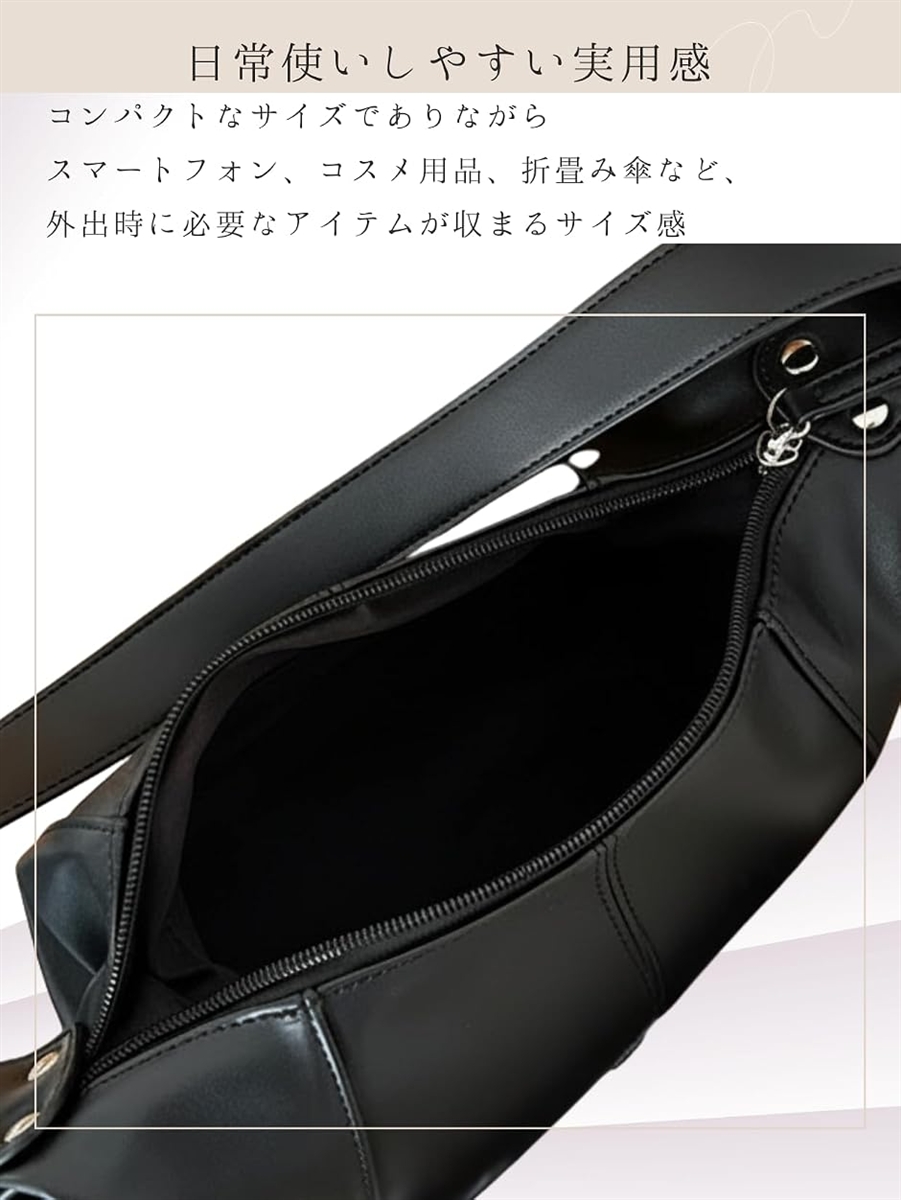 ショルダーバッグ レディース 肩掛け 横長 ワンハンドル ベルト