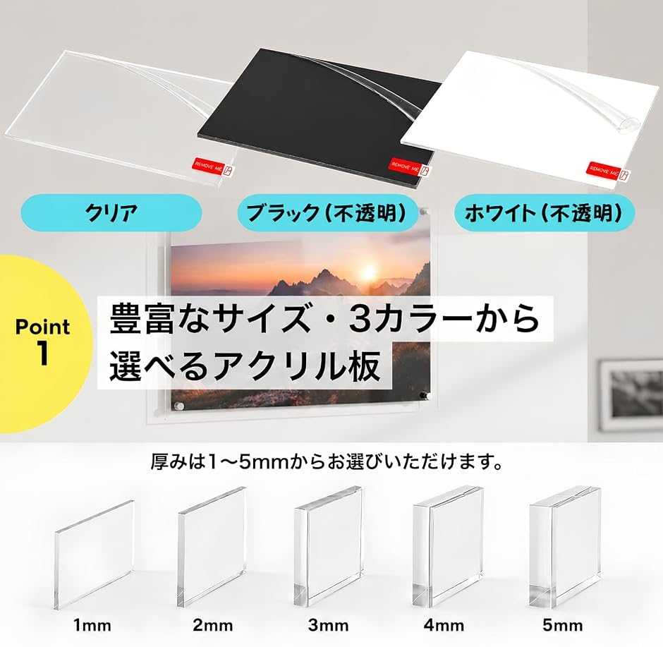 ガラスボード アクリルボード 透明アクリル板 プレキシガラス 保護フィルム付き アクリルボード DIY