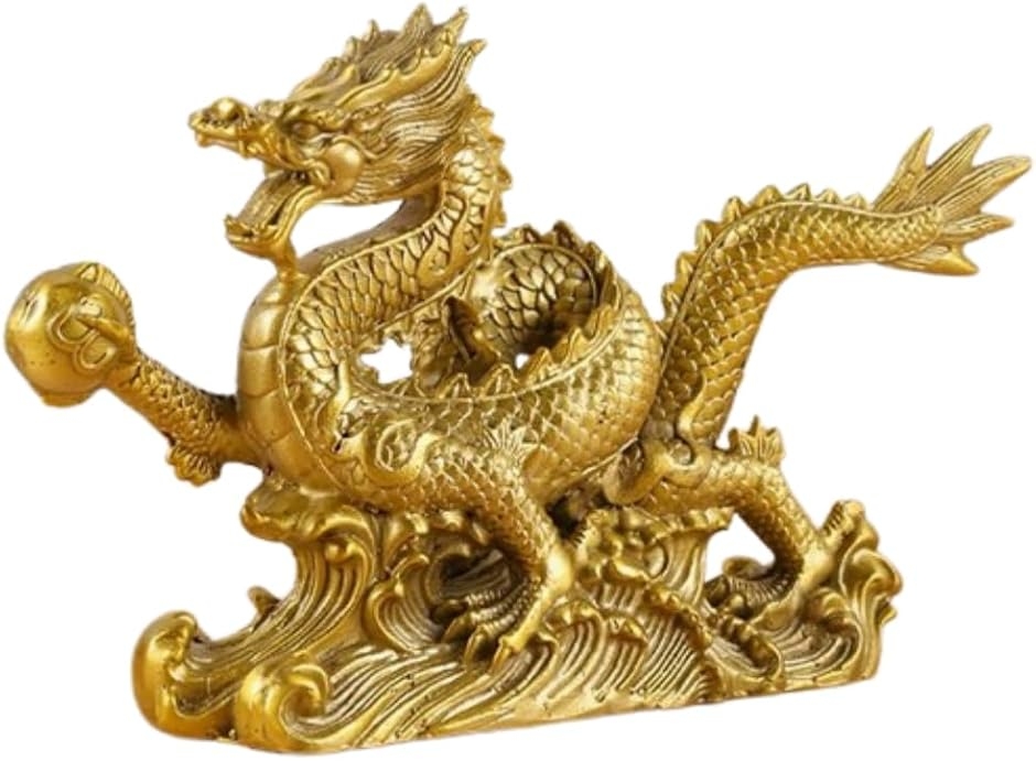 龍 置物 昇運金龍 5本爪 竜 風水龍 銅製 風水グッズ 金運アップ 商売