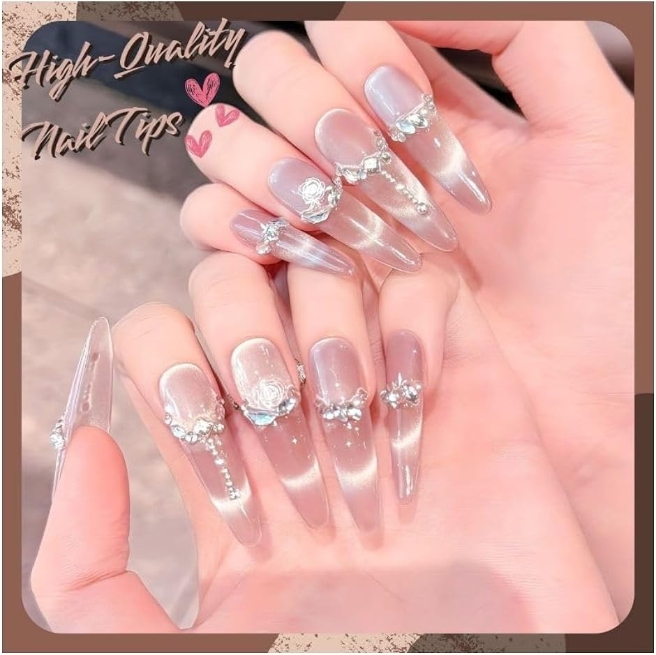 ネイルチップ つけ爪 ロング ハンドメイド 手作り nail tips シンプル ネイルチップ つけ爪 ロング ハンドメイド 手作り nail tips シンプル