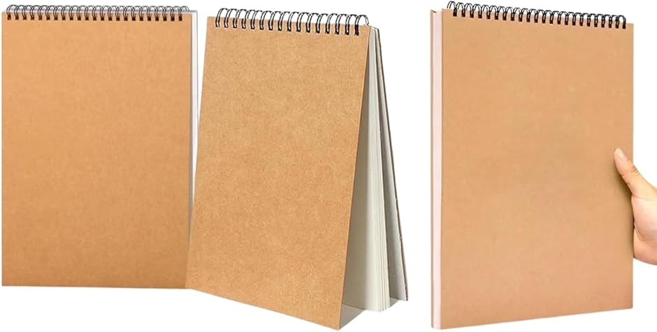 スケッチブック 3冊セット お絵描き帳 自由帳 クロッキー メモ帳 縦