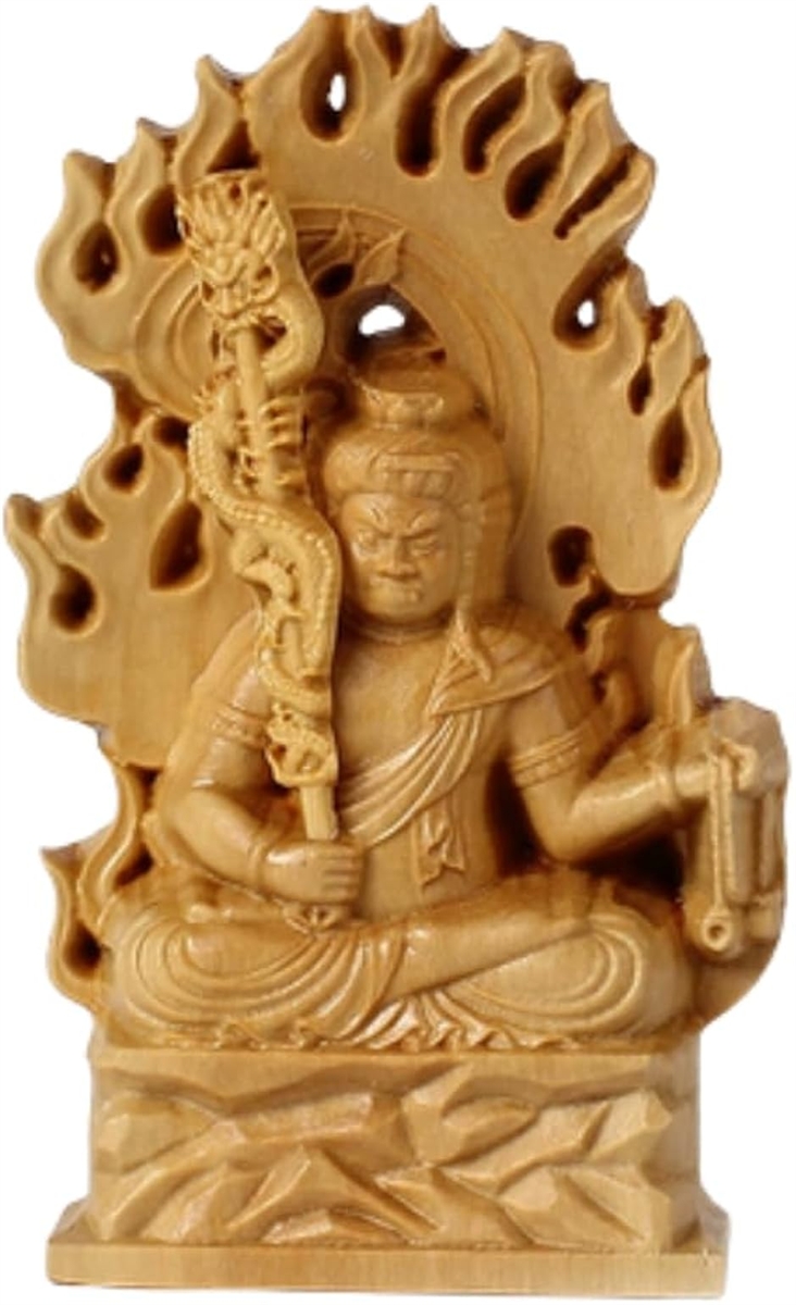 仏像 不動明王 木彫り 仏壇仏像 置物 桧木製 守り本尊 悩み 祈る